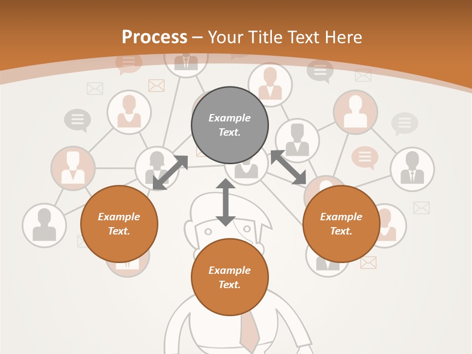 A Man Standing In Front Of A Social Network Powerpoint Presentation PowerPoint Template