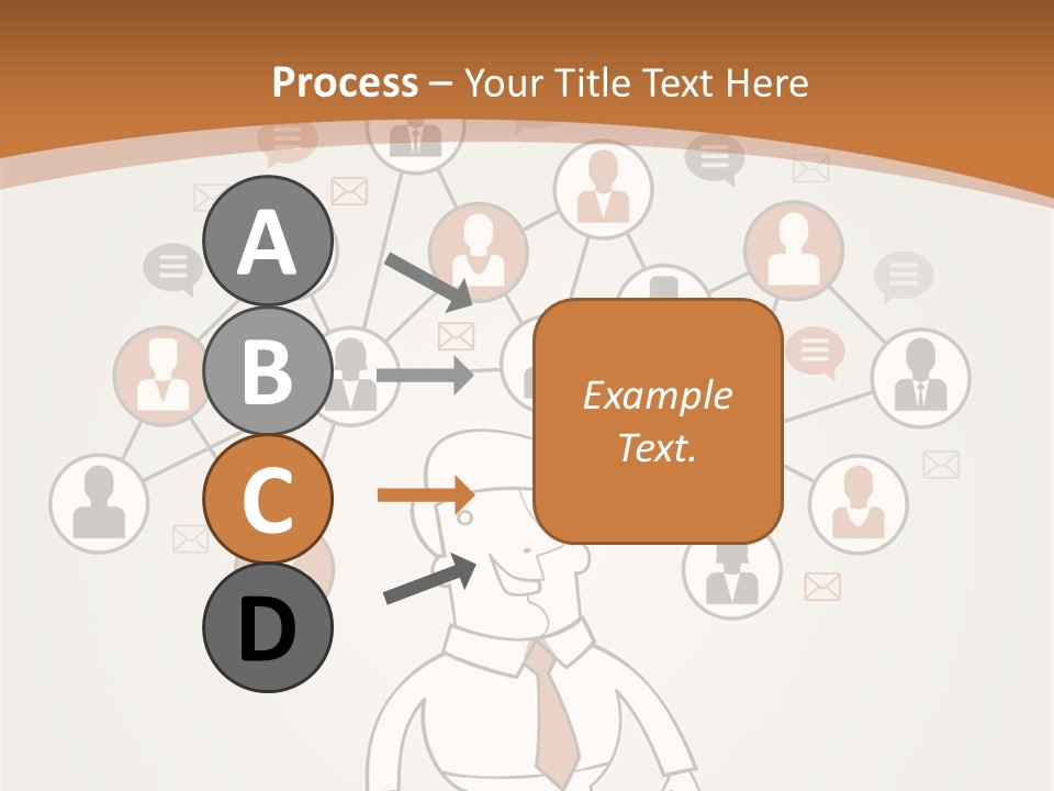 A Man Standing In Front Of A Social Network Powerpoint Presentation PowerPoint Template