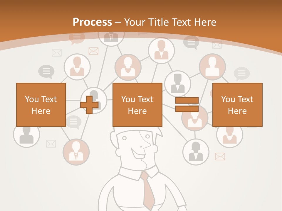 A Man Standing In Front Of A Social Network Powerpoint Presentation PowerPoint Template