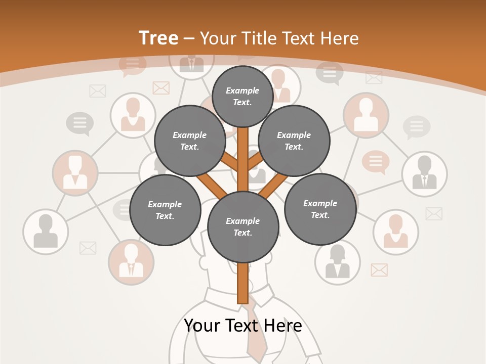 A Man Standing In Front Of A Social Network Powerpoint Presentation PowerPoint Template
