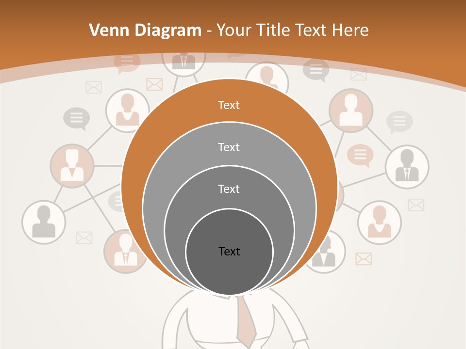 A Man Standing In Front Of A Social Network Powerpoint Presentation PowerPoint Template