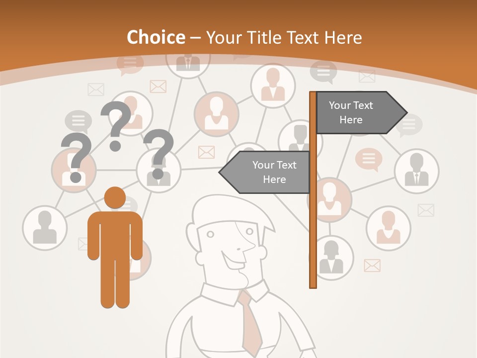 A Man Standing In Front Of A Social Network Powerpoint Presentation PowerPoint Template