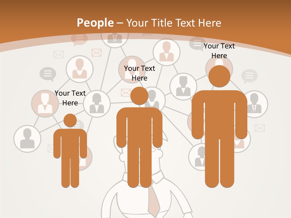 A Man Standing In Front Of A Social Network Powerpoint Presentation PowerPoint Template