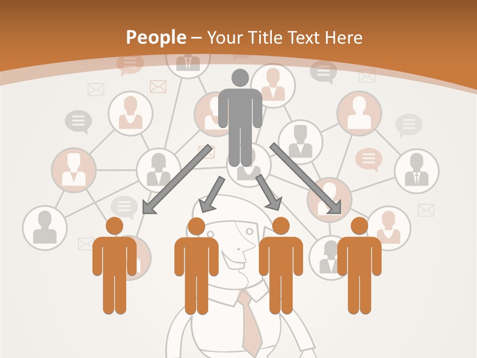 A Man Standing In Front Of A Social Network Powerpoint Presentation PowerPoint Template