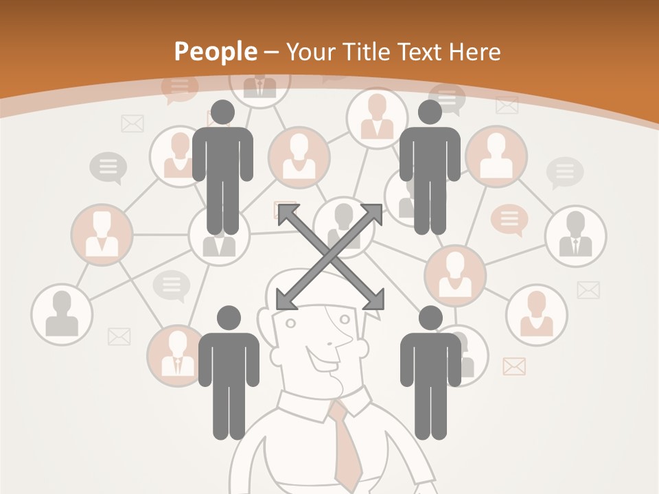 A Man Standing In Front Of A Social Network Powerpoint Presentation PowerPoint Template