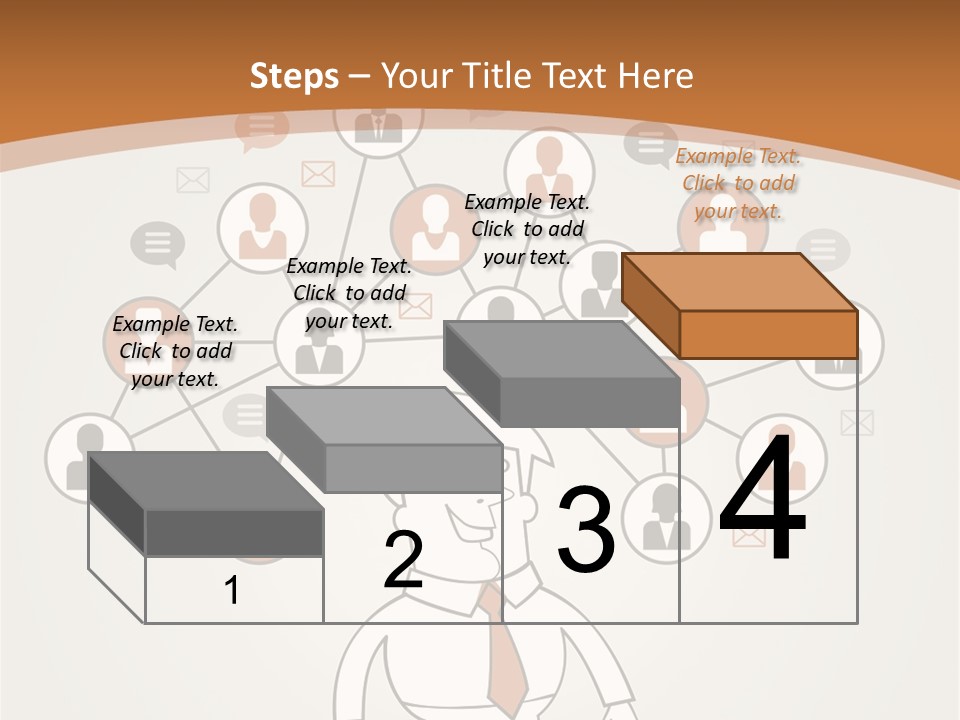 A Man Standing In Front Of A Social Network Powerpoint Presentation PowerPoint Template