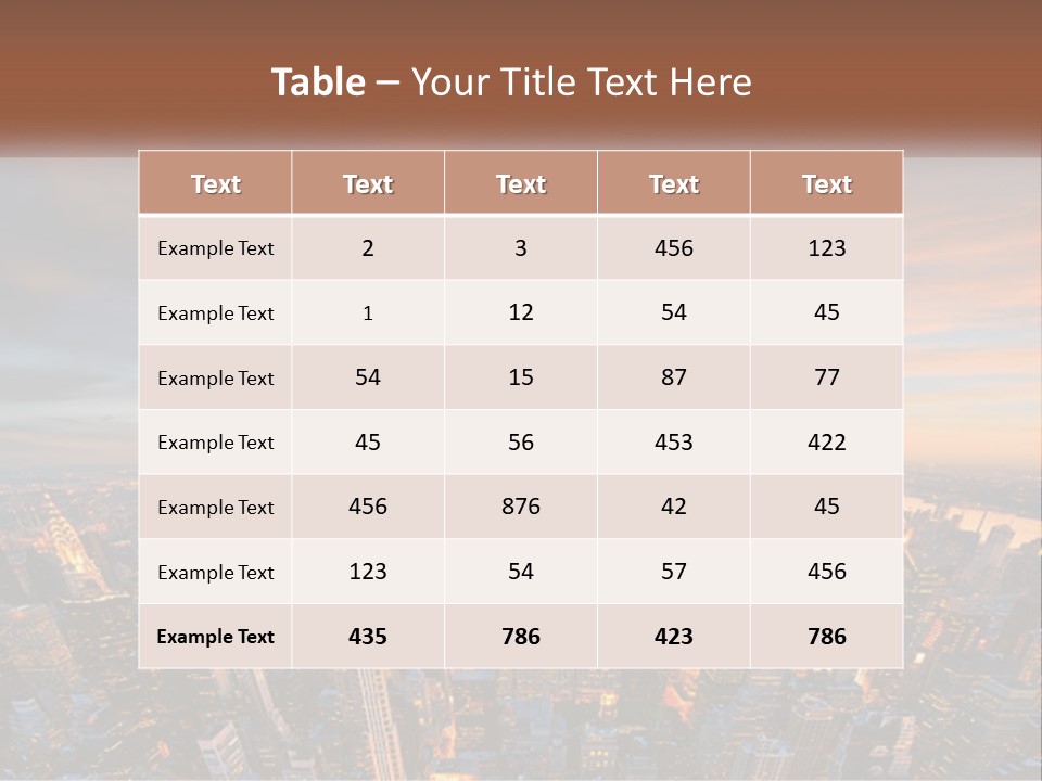 An Aerial View Of A City At Sunset PowerPoint Template