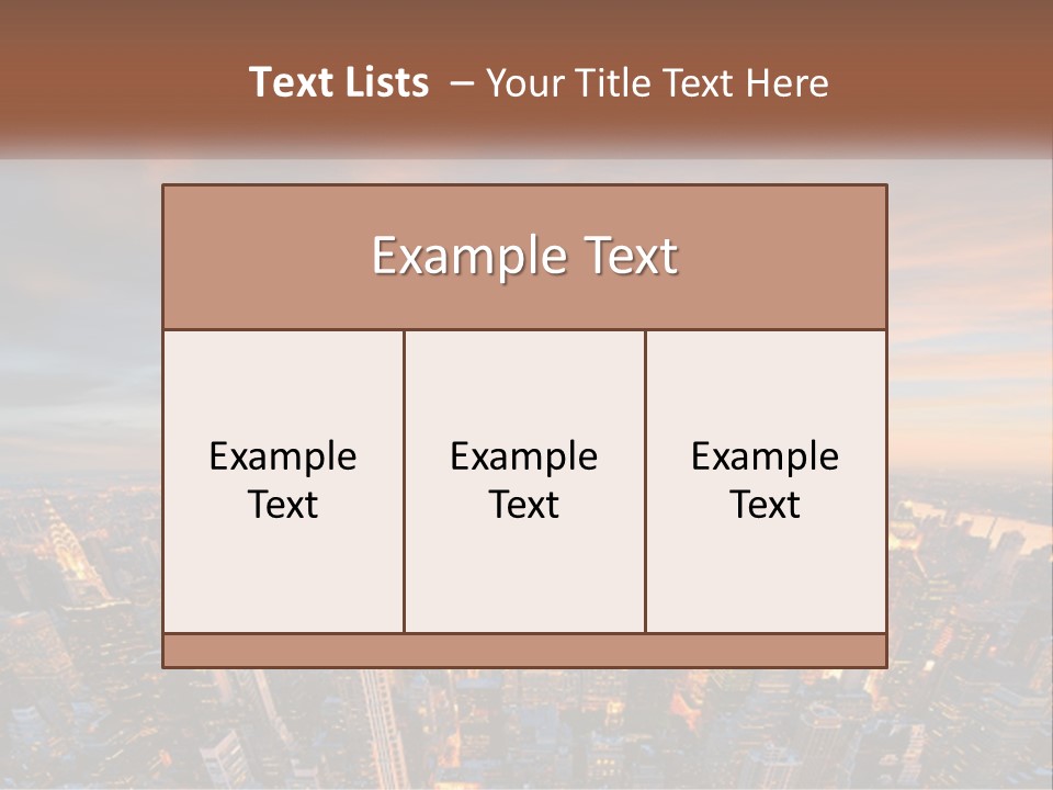 An Aerial View Of A City At Sunset PowerPoint Template