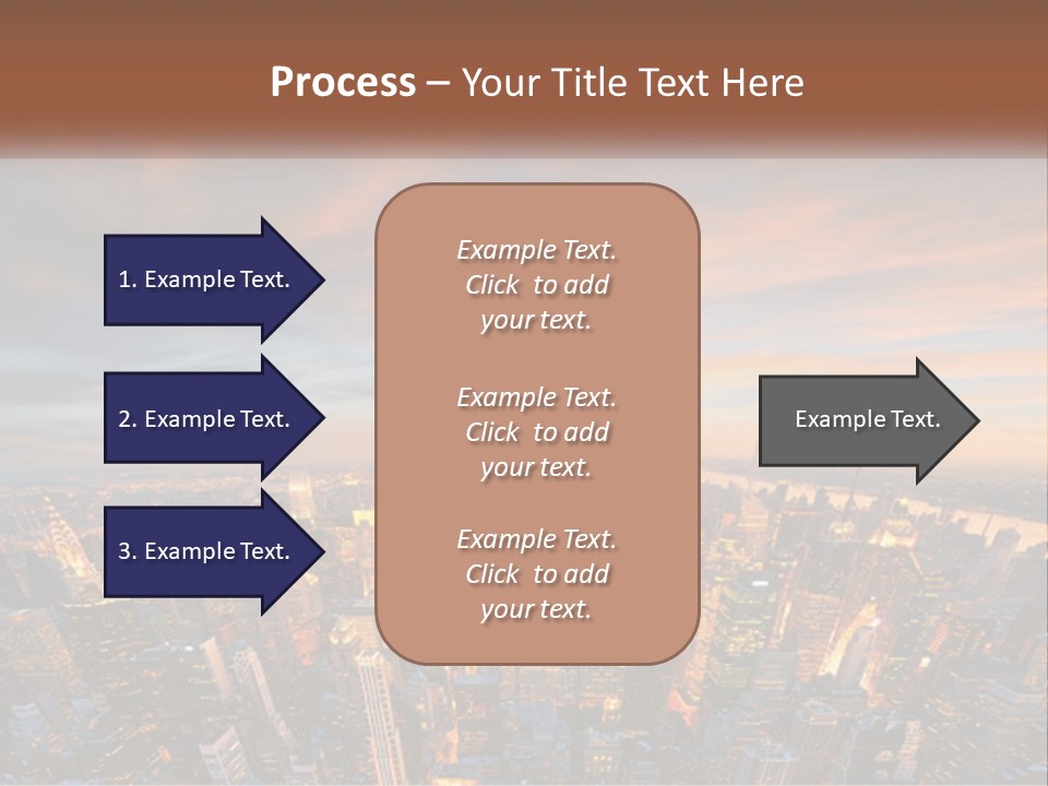 An Aerial View Of A City At Sunset PowerPoint Template