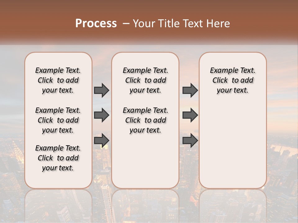 An Aerial View Of A City At Sunset PowerPoint Template