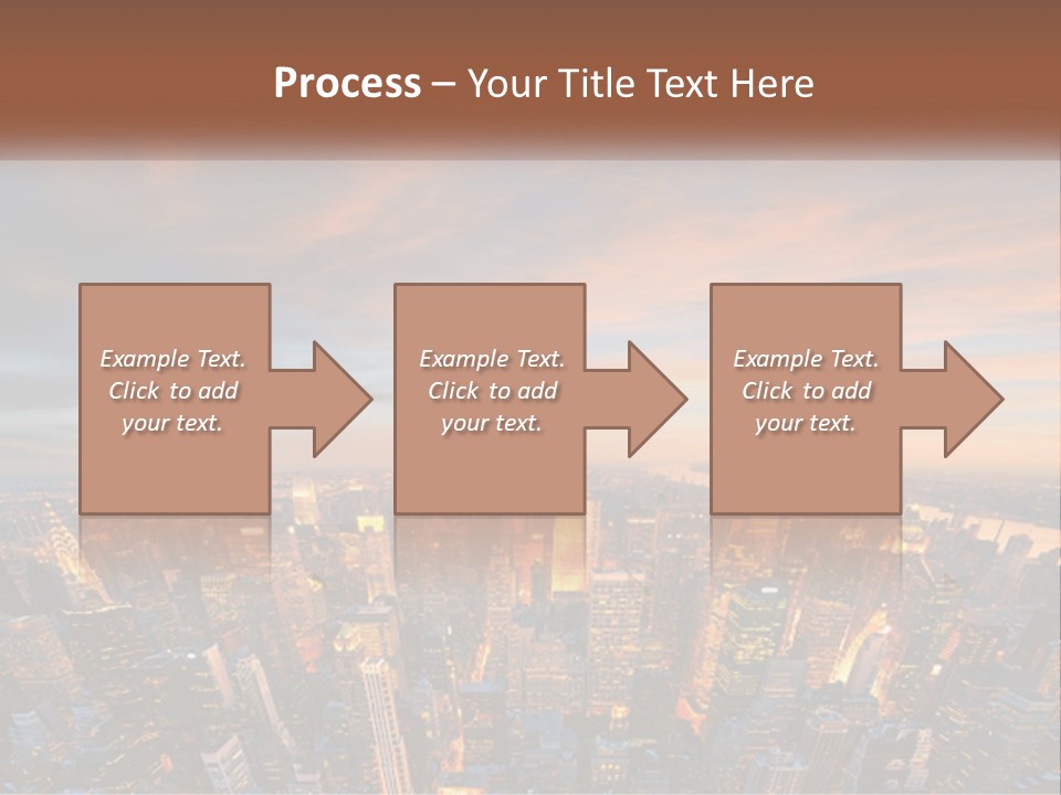 An Aerial View Of A City At Sunset PowerPoint Template