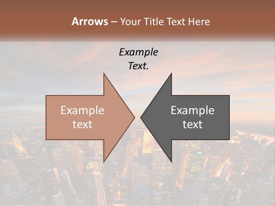 An Aerial View Of A City At Sunset PowerPoint Template