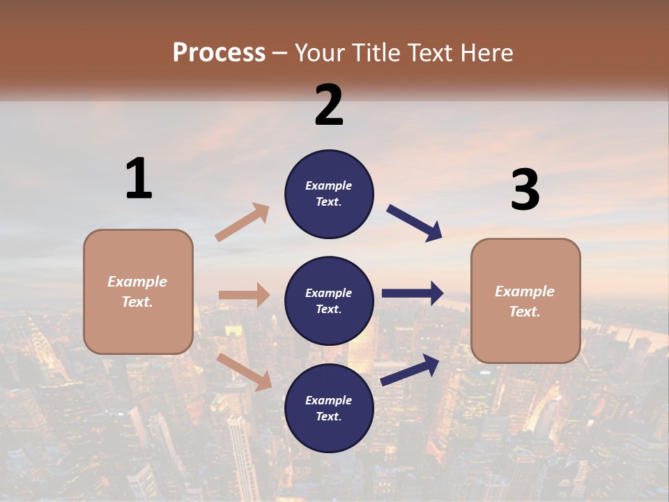 An Aerial View Of A City At Sunset PowerPoint Template