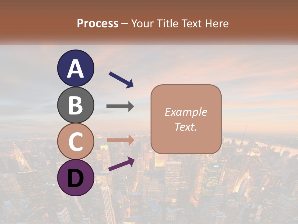 An Aerial View Of A City At Sunset PowerPoint Template