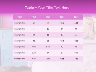 A Bed With Pillows And A Vase Of Flowers On Top Of It PowerPoint Template