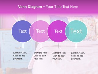 A Bed With Pillows And A Vase Of Flowers On Top Of It PowerPoint Template