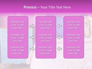 A Bed With Pillows And A Vase Of Flowers On Top Of It PowerPoint Template