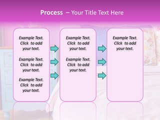 A Bed With Pillows And A Vase Of Flowers On Top Of It PowerPoint Template