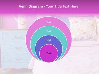 A Bed With Pillows And A Vase Of Flowers On Top Of It PowerPoint Template