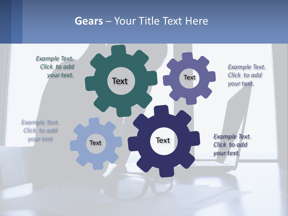 A Woman Sitting In Front Of A Laptop Computer PowerPoint Template