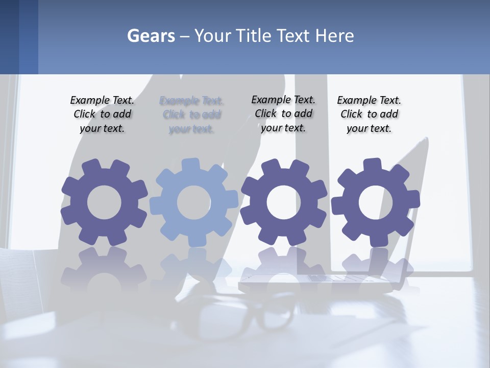 A Woman Sitting In Front Of A Laptop Computer PowerPoint Template