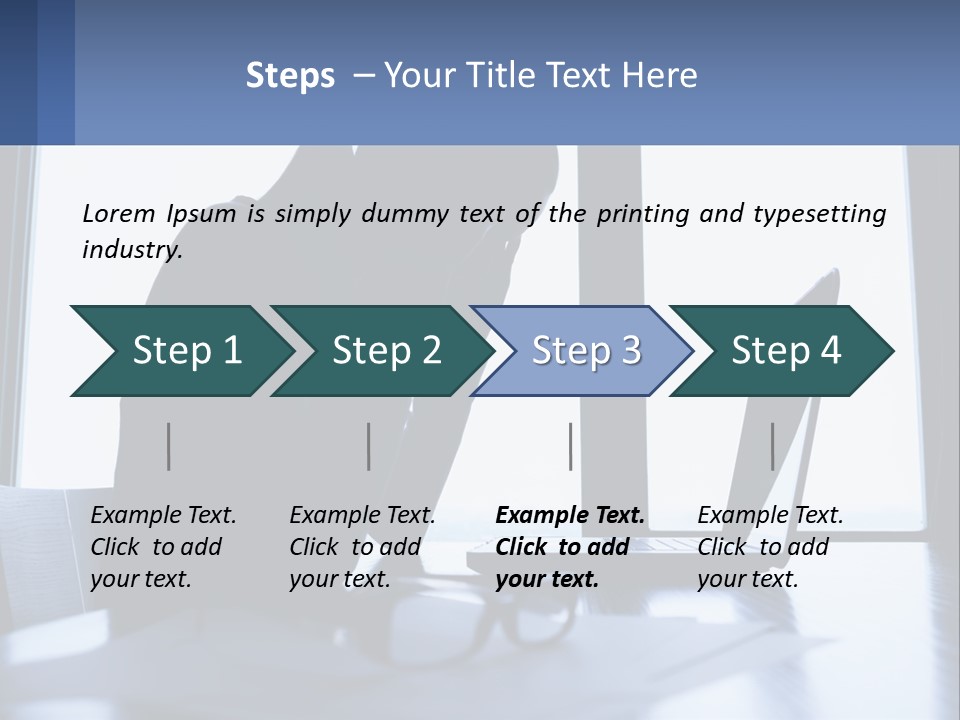 A Woman Sitting In Front Of A Laptop Computer PowerPoint Template