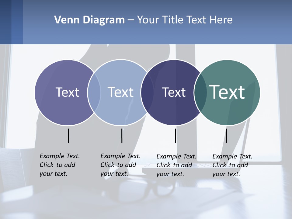 A Woman Sitting In Front Of A Laptop Computer PowerPoint Template