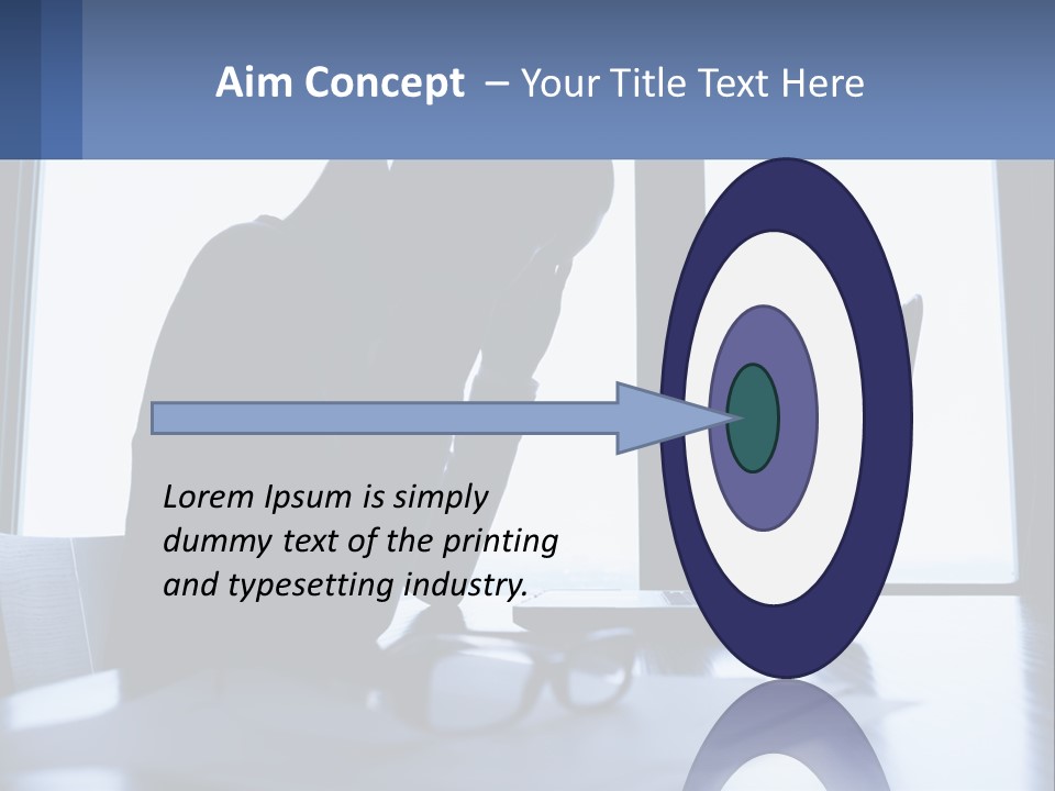 A Woman Sitting In Front Of A Laptop Computer PowerPoint Template