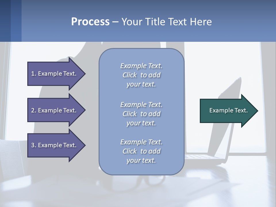 A Woman Sitting In Front Of A Laptop Computer PowerPoint Template