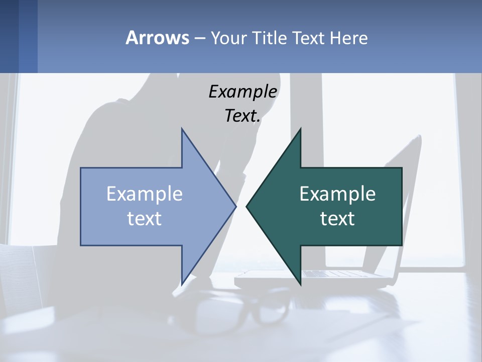 A Woman Sitting In Front Of A Laptop Computer PowerPoint Template