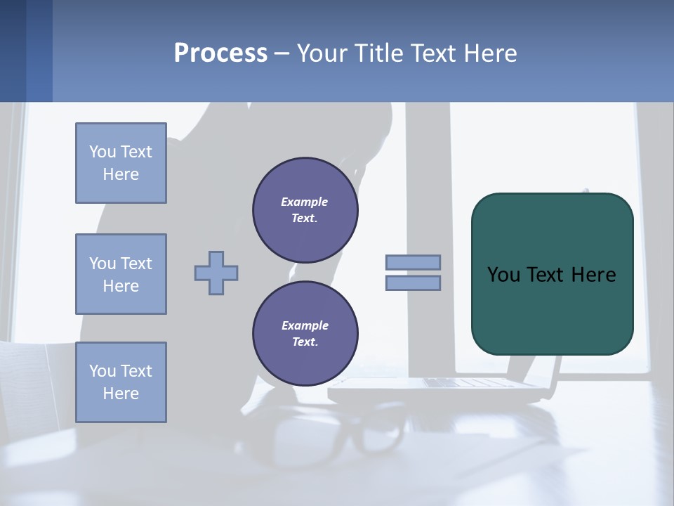 A Woman Sitting In Front Of A Laptop Computer PowerPoint Template