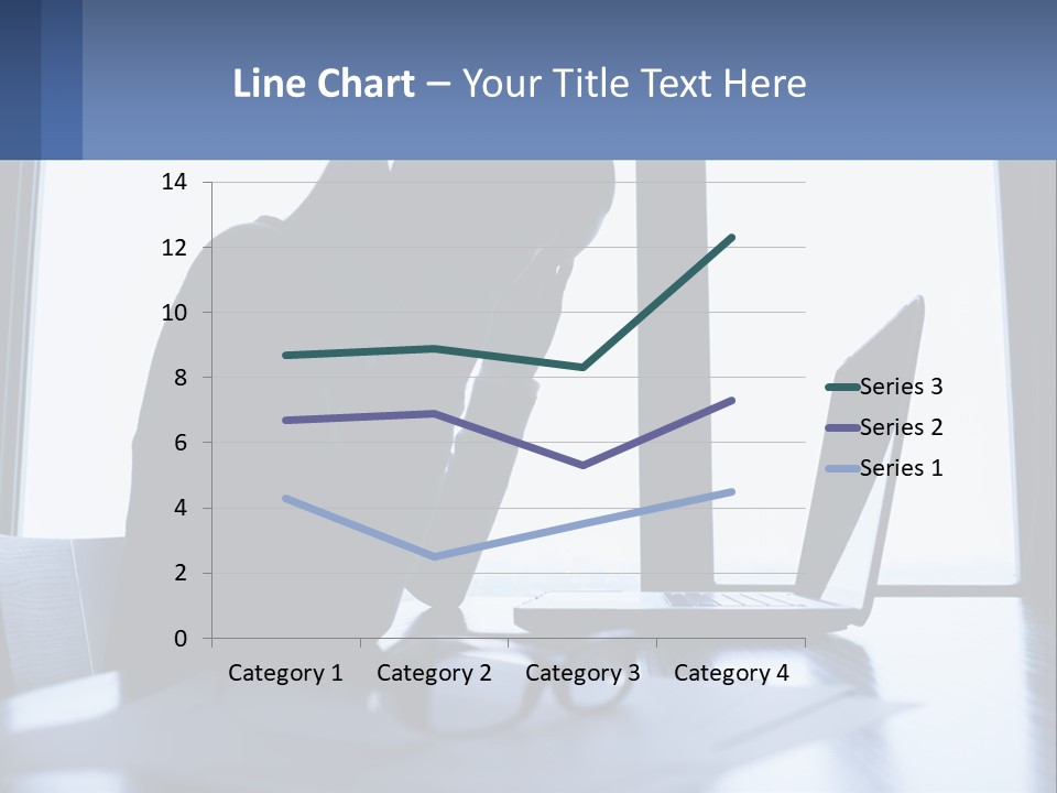 A Woman Sitting In Front Of A Laptop Computer PowerPoint Template