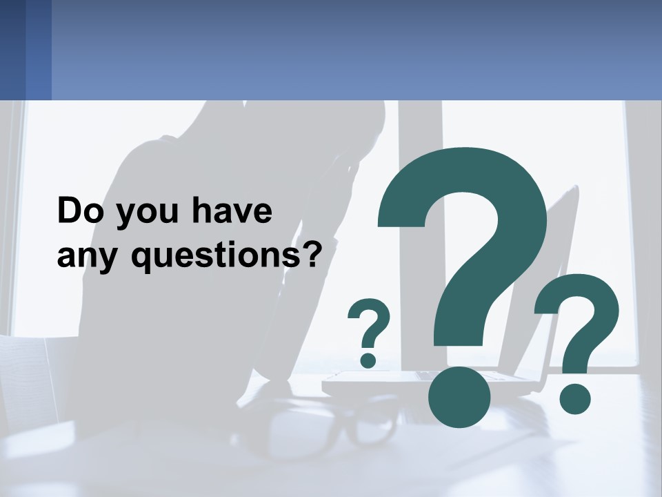 A Woman Sitting In Front Of A Laptop Computer PowerPoint Template