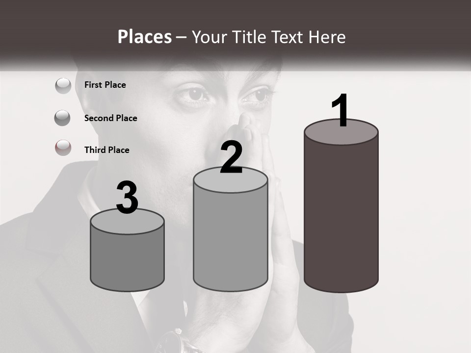 A Man Covering His Face With His Hands PowerPoint Template