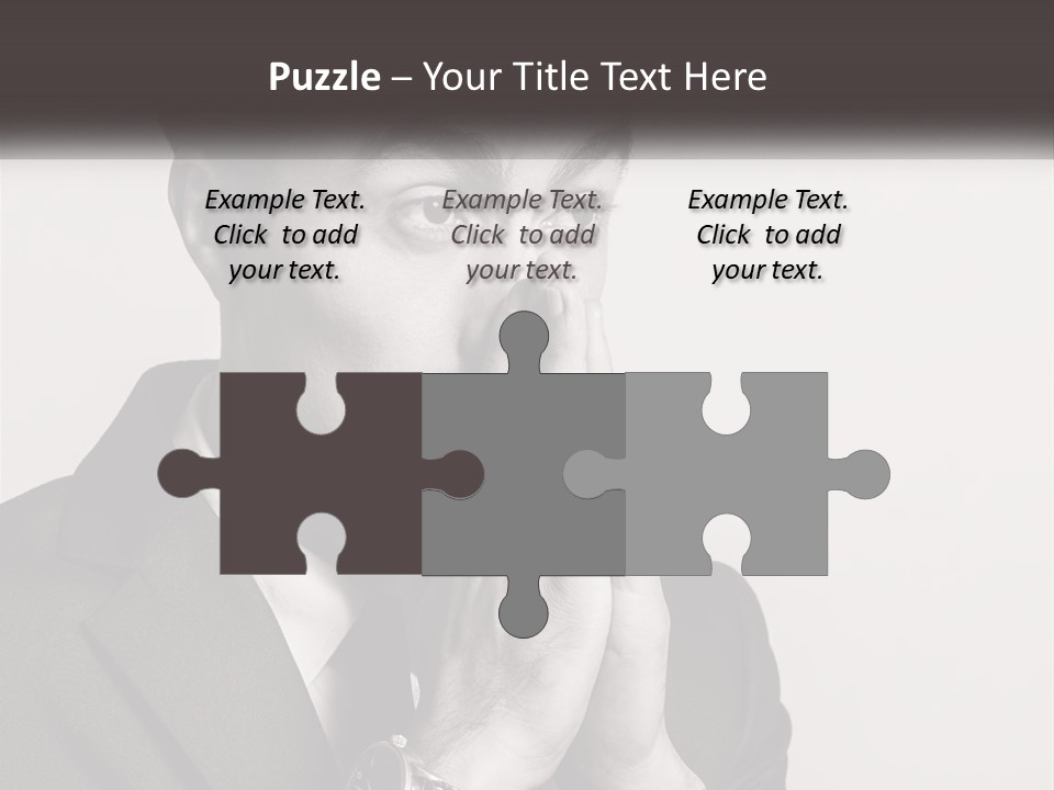 A Man Covering His Face With His Hands PowerPoint Template