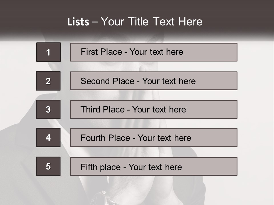 A Man Covering His Face With His Hands PowerPoint Template