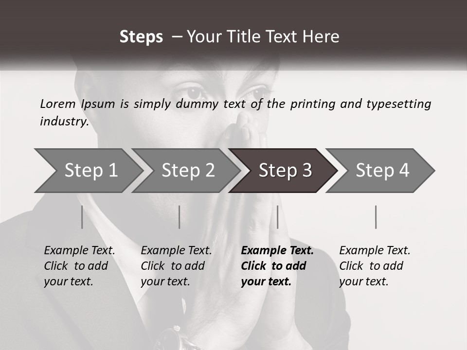 A Man Covering His Face With His Hands PowerPoint Template