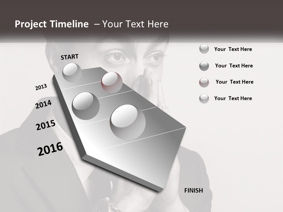 A Man Covering His Face With His Hands PowerPoint Template