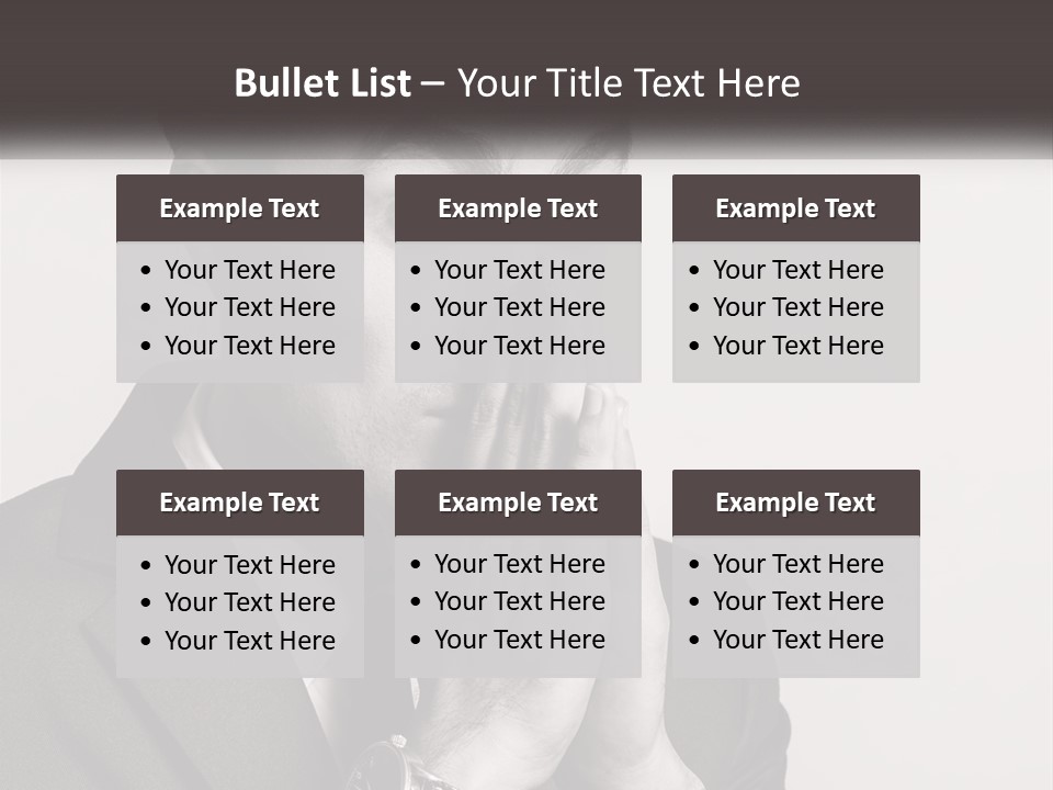 A Man Covering His Face With His Hands PowerPoint Template