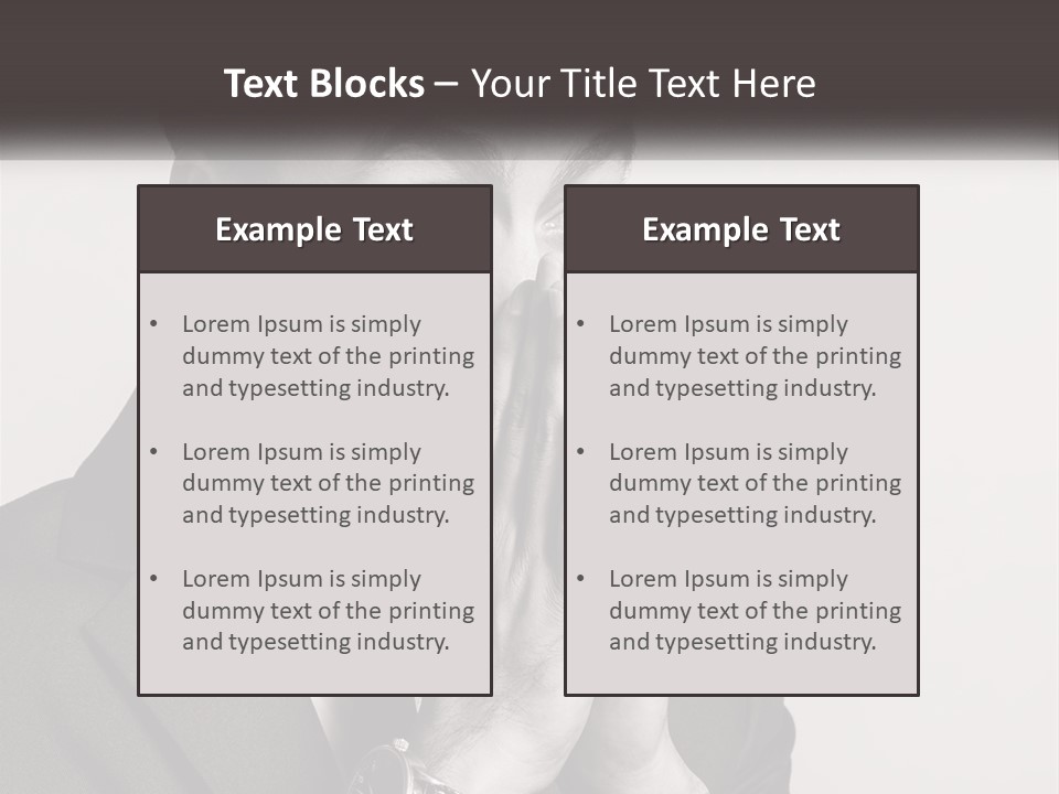 A Man Covering His Face With His Hands PowerPoint Template