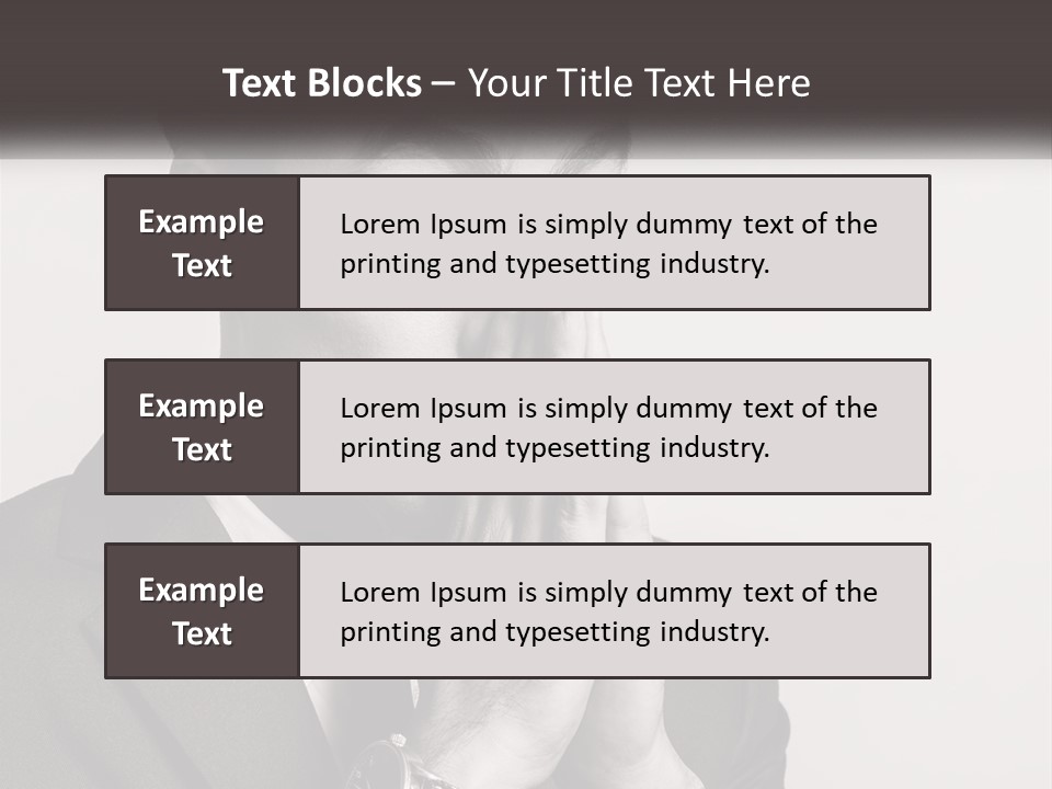 A Man Covering His Face With His Hands PowerPoint Template