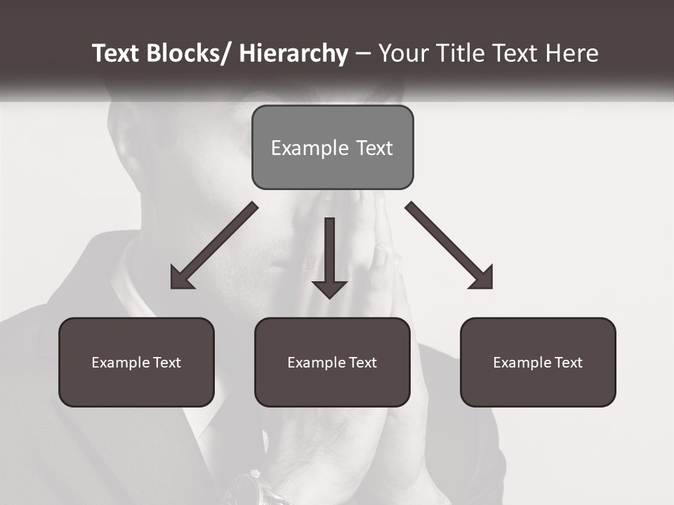 A Man Covering His Face With His Hands PowerPoint Template