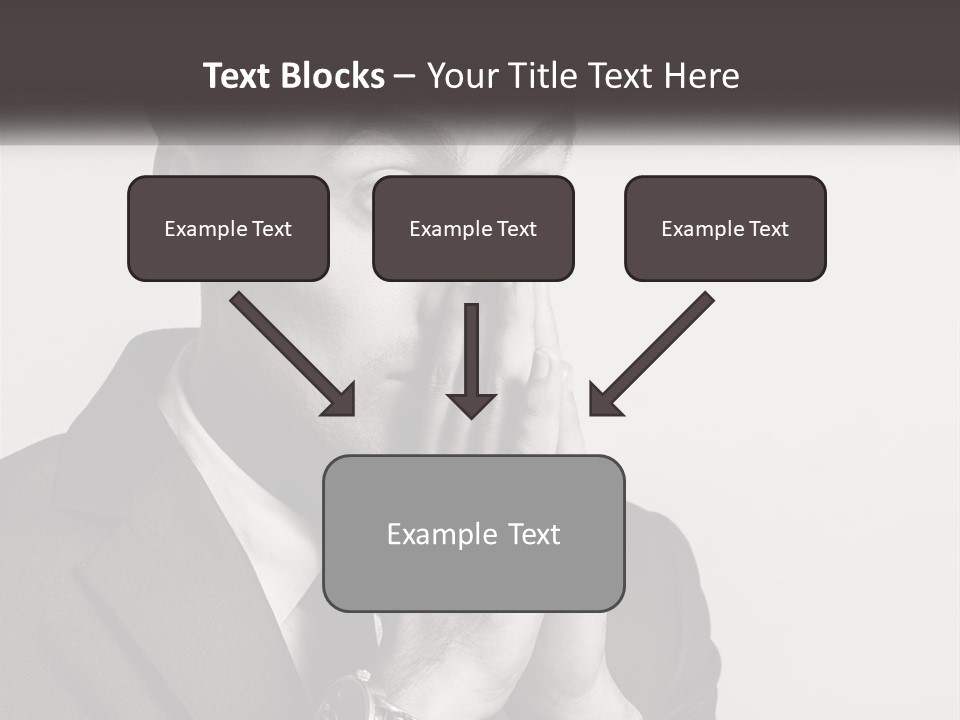 A Man Covering His Face With His Hands PowerPoint Template