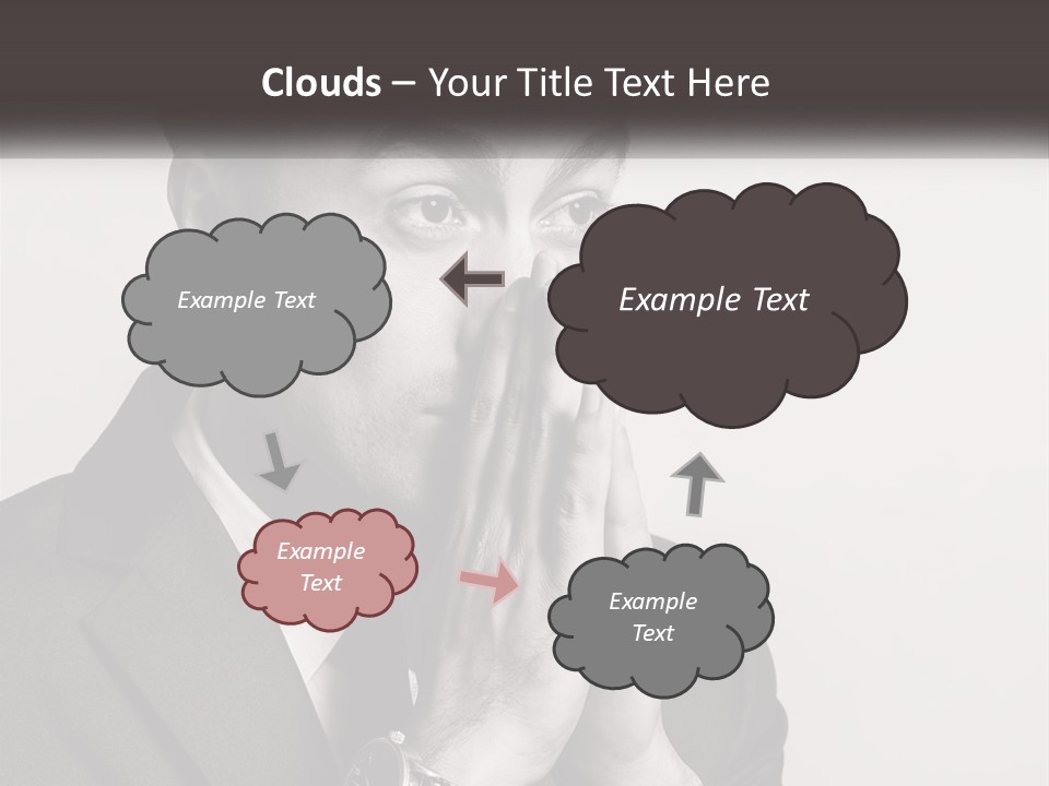 A Man Covering His Face With His Hands PowerPoint Template