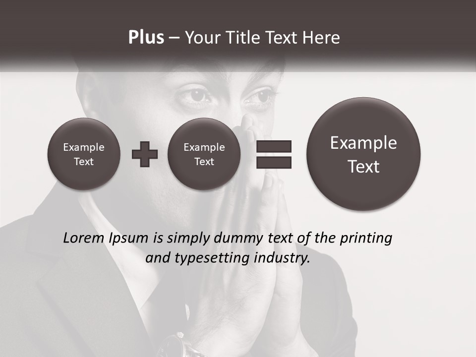 A Man Covering His Face With His Hands PowerPoint Template