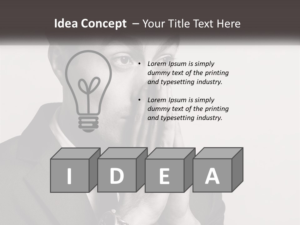 A Man Covering His Face With His Hands PowerPoint Template