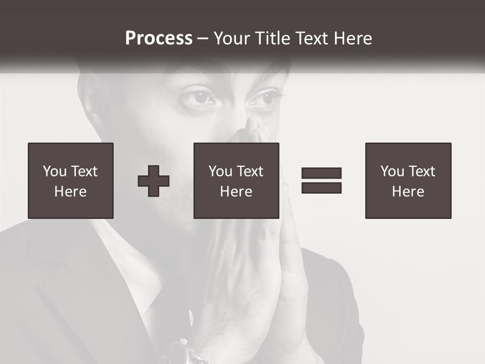 A Man Covering His Face With His Hands PowerPoint Template