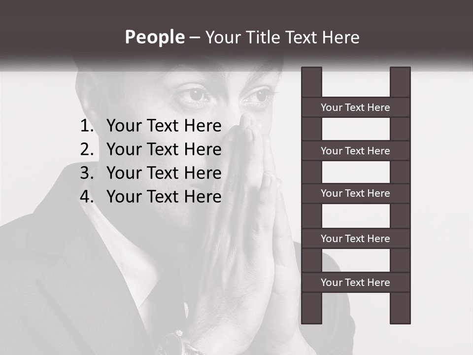 A Man Covering His Face With His Hands PowerPoint Template