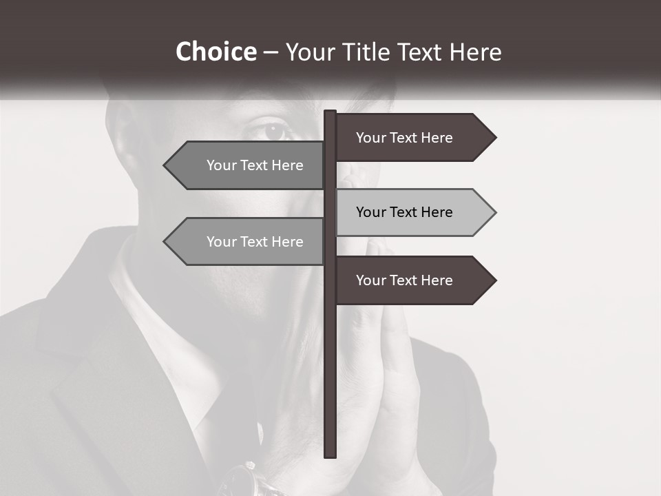 A Man Covering His Face With His Hands PowerPoint Template