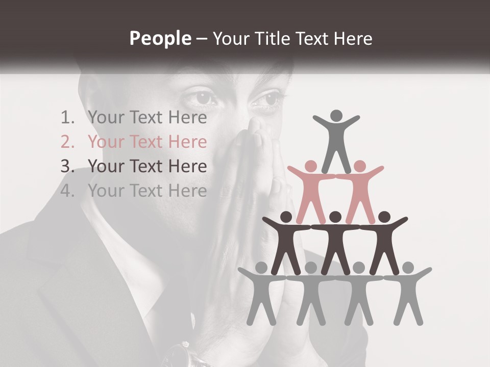 A Man Covering His Face With His Hands PowerPoint Template